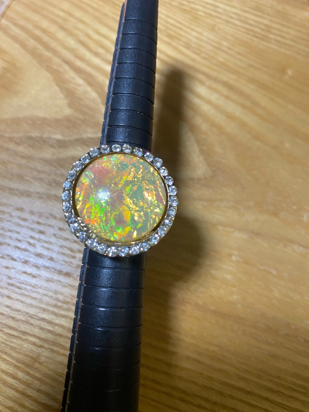 Gold tone stretchy ring